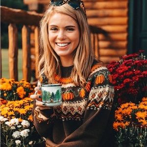 Kiel James Patrick brown pumpkin sweater
